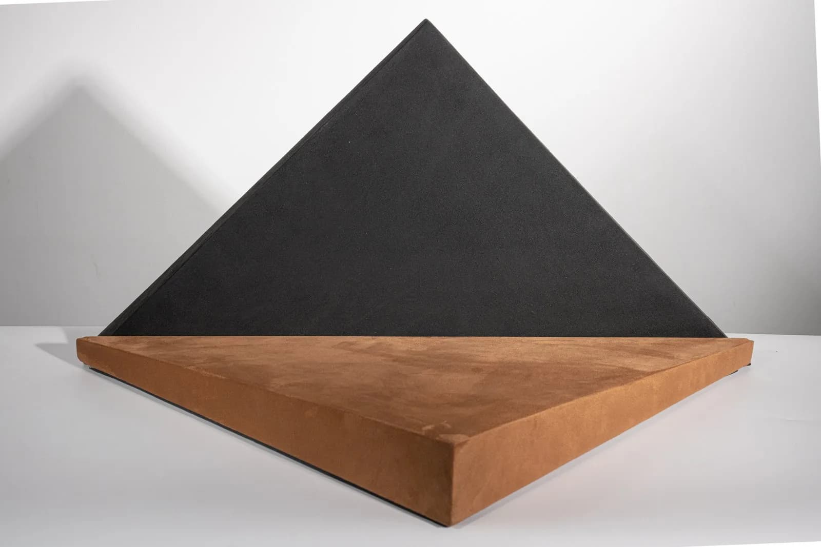 Triangular Absorption Acoustic Fabric Panel – 2 Pcs Pack (Brown)