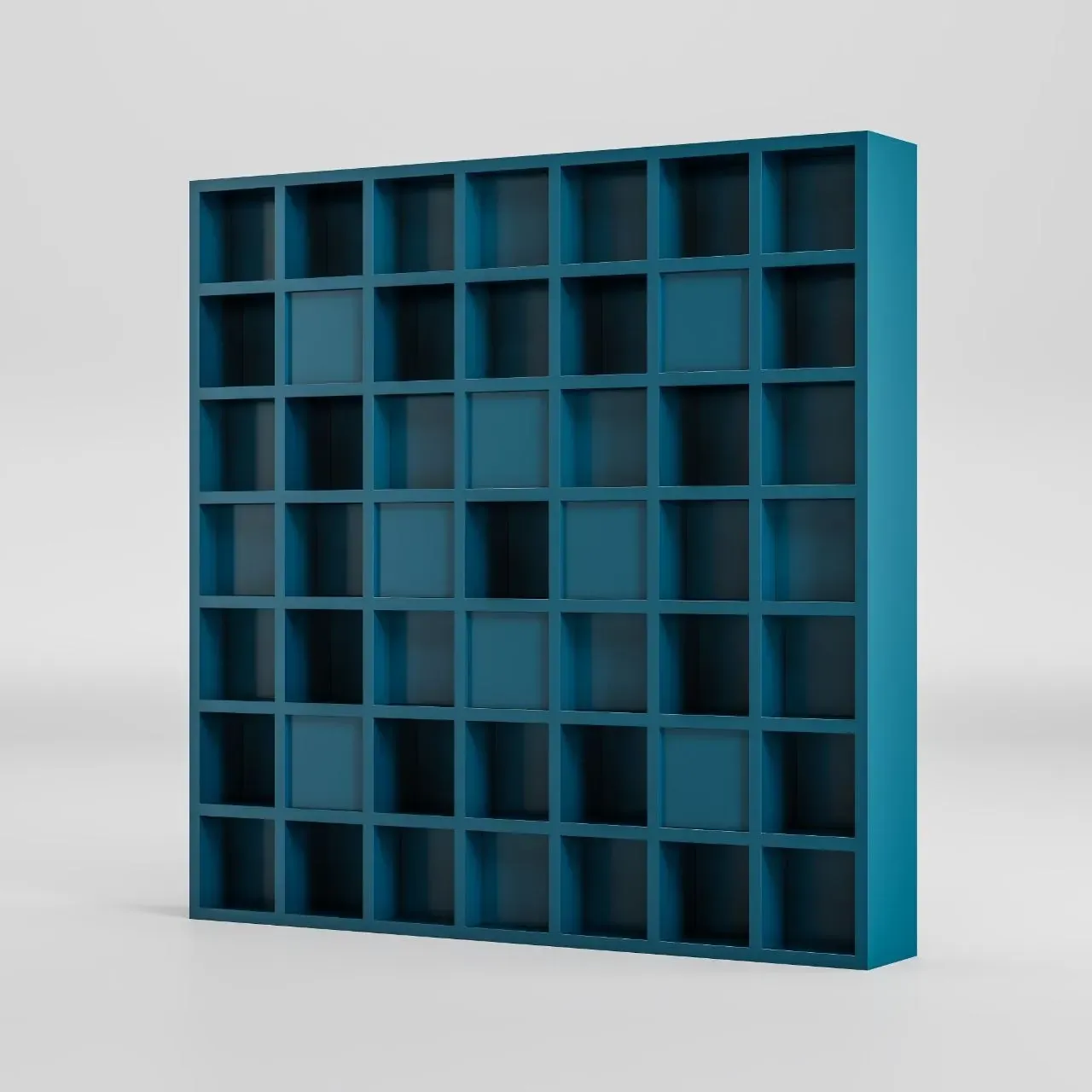 GridWave acoustic diffuser panel in a petrol blue finish