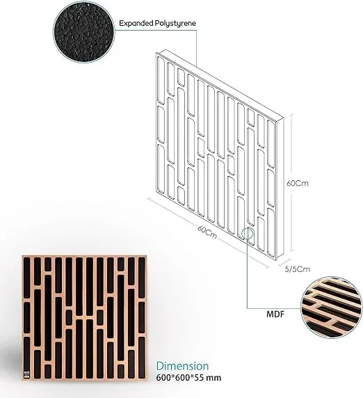 Logan Diffuser Brown Acoustic Panels – Pack of 4