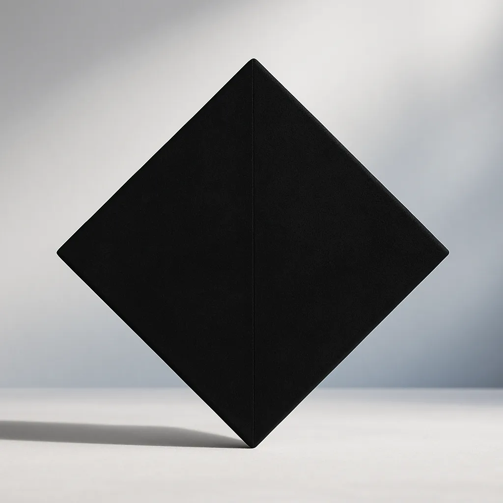 Triangular Absorption Acoustic Fabric Panel – 2 Pcs Pack (Black)