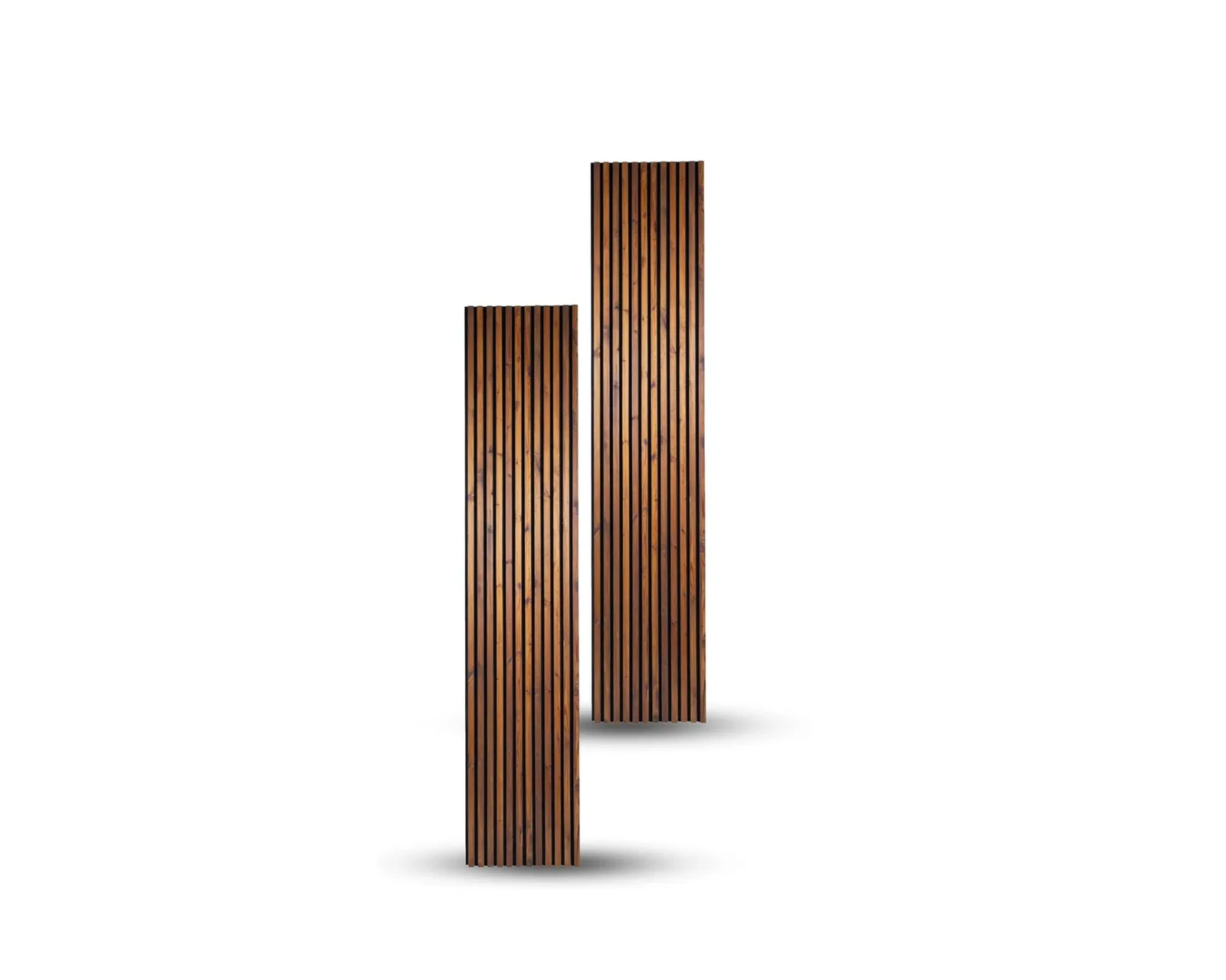 Slat Wall Panel | 3D Wood Long Panels – Light Brown – Pack of 2