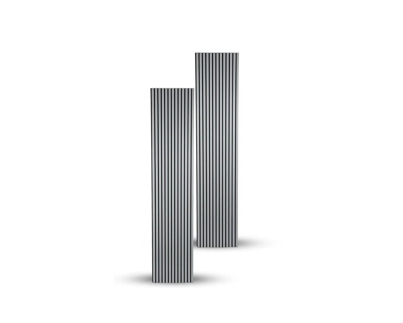 Slat Wall Panel | Wood Long Panels – Silver Color – Pack of 2